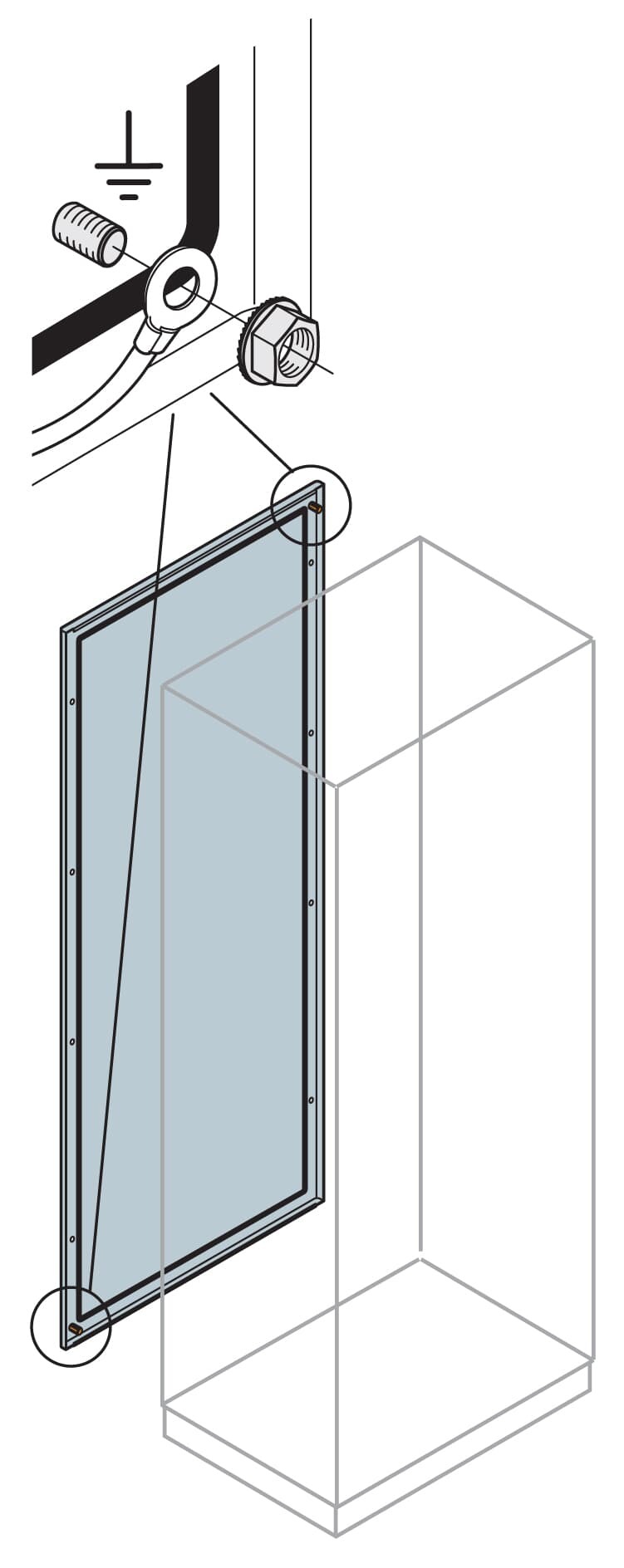 Panel Posterior 2000x1200mm IP65 EP2012K — ABB — ABB