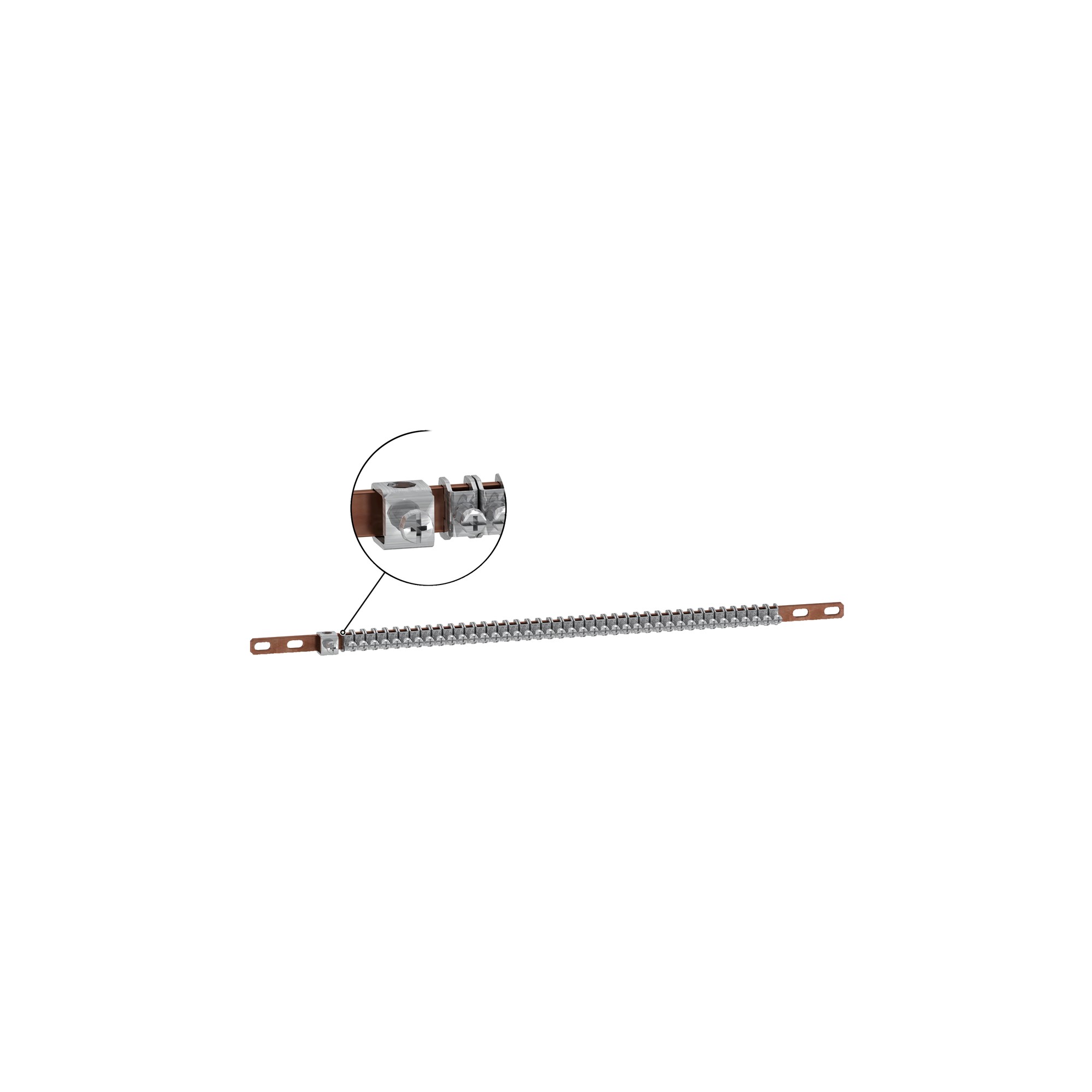 Barra Terminal 20 Conex 35mm L200 LVS04202 — Schneider Electric — Schneider