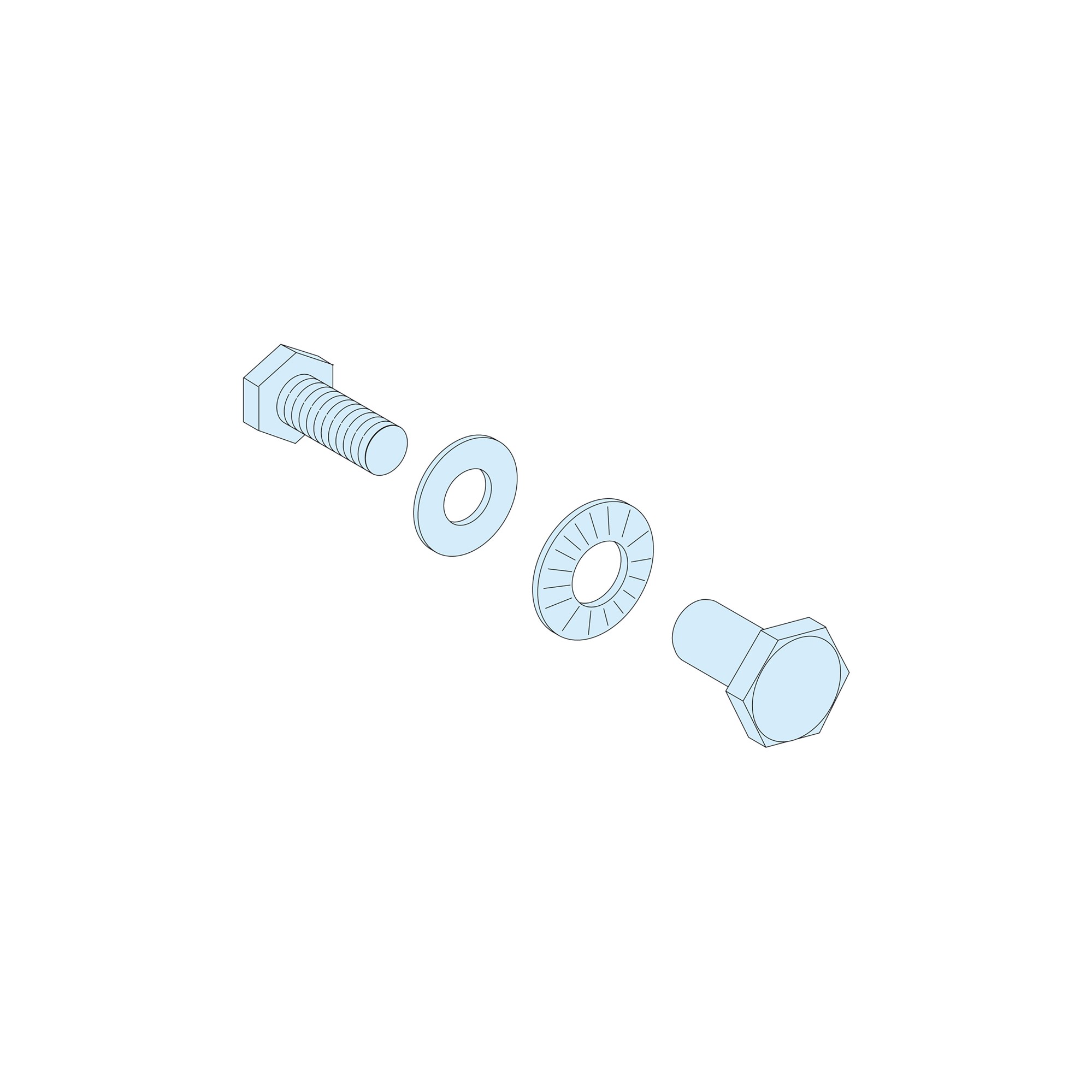 Tuercas M10 para Bs Hor/vert Para Prisma LVS04645 — Schneider Electric (Pack 20) — Schneider Electric