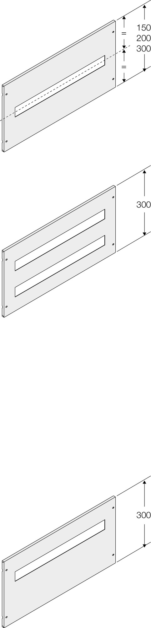 Panel Modular 24 DIN 200mm 600mm PPMF2060 — ABB — ABB