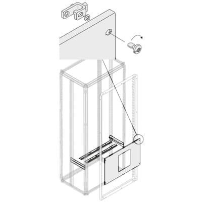Kit Instalacion E1.2 3-4P Vert 600mm PVCE1240 — ABB — ABB