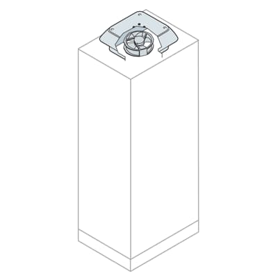 Capucha Ventilacion Techo 230V 375x295x119 RAL7035 58W 550M3/H para IS2 EN0480K — ABB — ABB