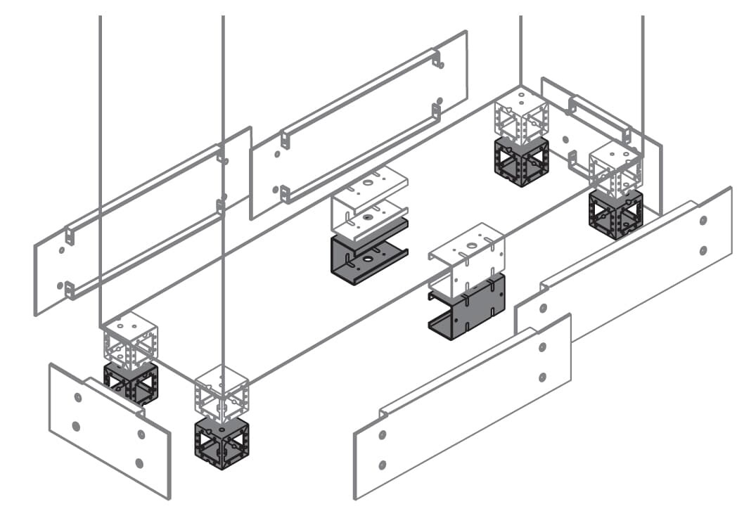 Kit Angulos H 100mm Para Armarios IS2 (4 Unid) ZN1010 — ABB — ABB