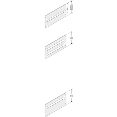 Panel Modular 12 DIN 200mm 400mm PPMF2040 — ABB — ABB