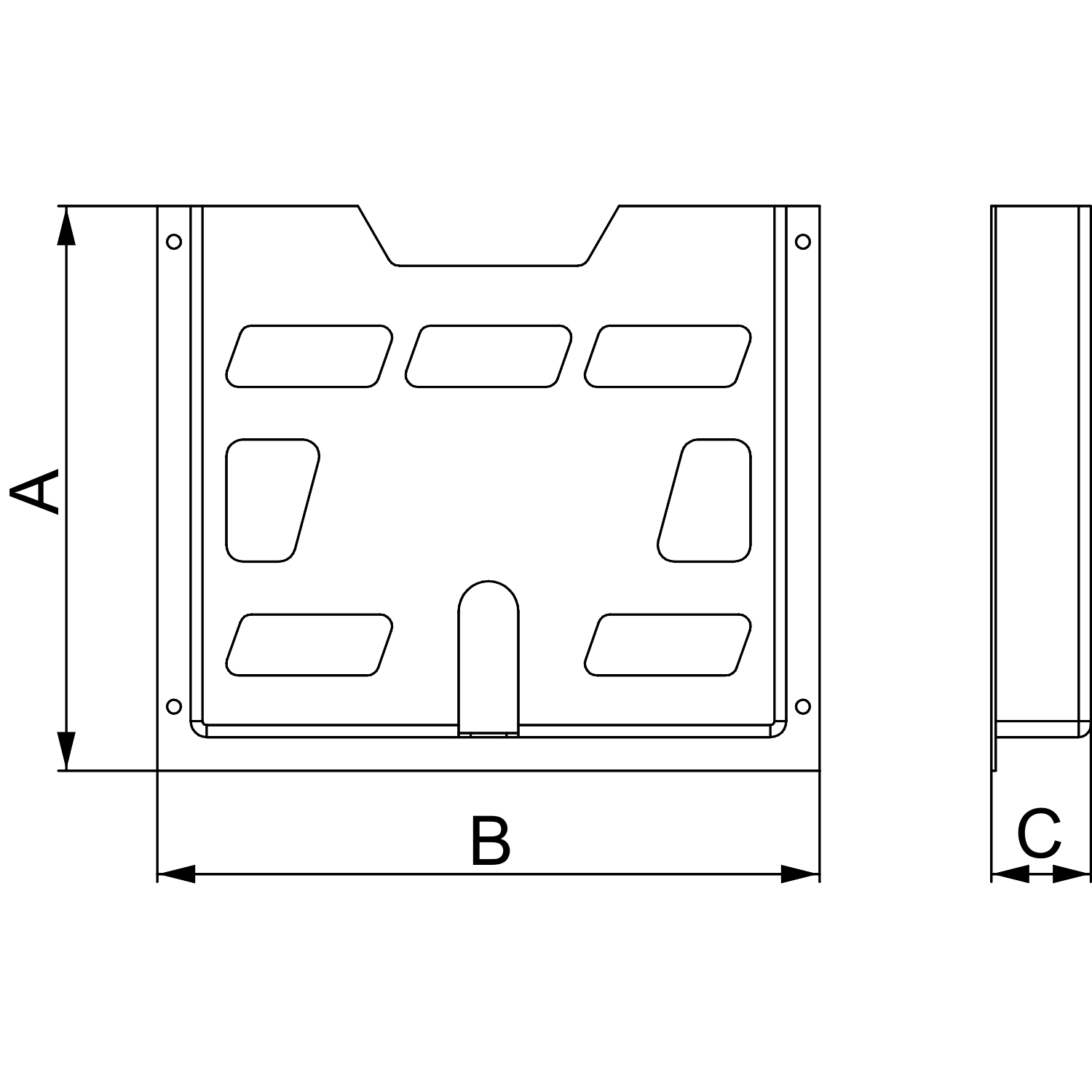 Portaplano Plastico 234 X 278 X 40mm NSYDPA44 — Schneider Electric — Schneider