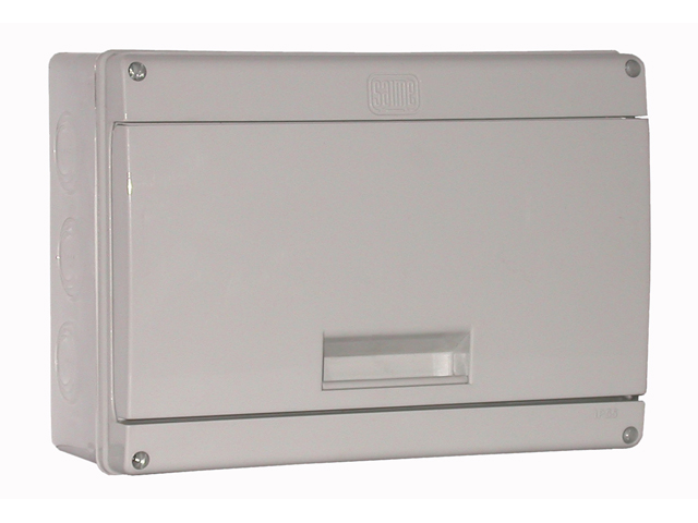 Tableros Modular Plastico Sobreponer IP55 12 Modulos DIN, Puerta NO Transparente, Art. 2271-D 2271-D — Saime — Saime