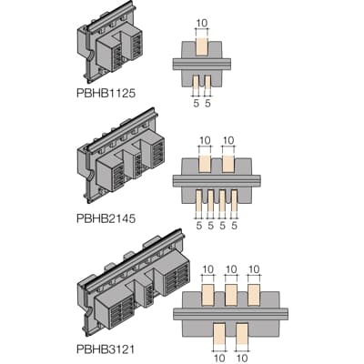 Soporte Aislado de Barra L=75mm 24U PBHB2145 — ABB — ABB