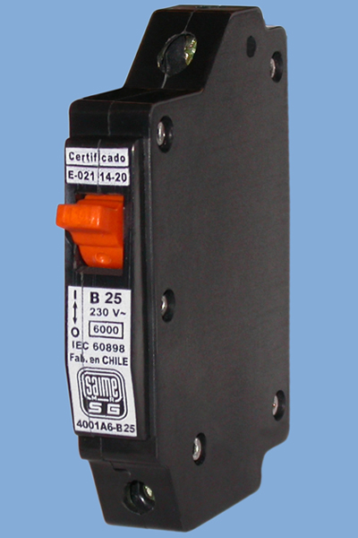 Interruptor automático 1x25A curva B 4001A6-B25 — Saime