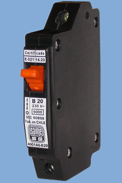 Interruptor automático 1x20A curva B 4001A6-B20 — Saime