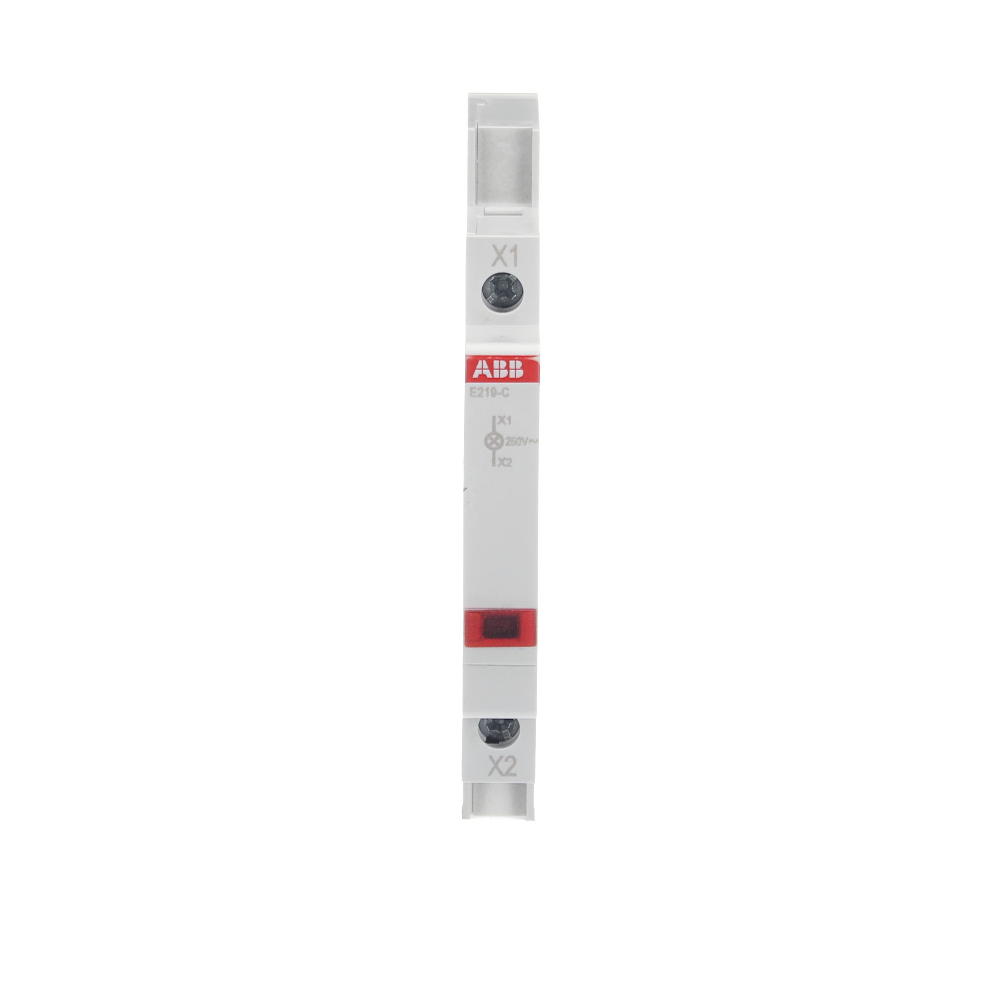 Lampara Piloto LED Rojo Riel DIN E219-C 115-250VAC 2CCA703401R0001 — ABB — ABB