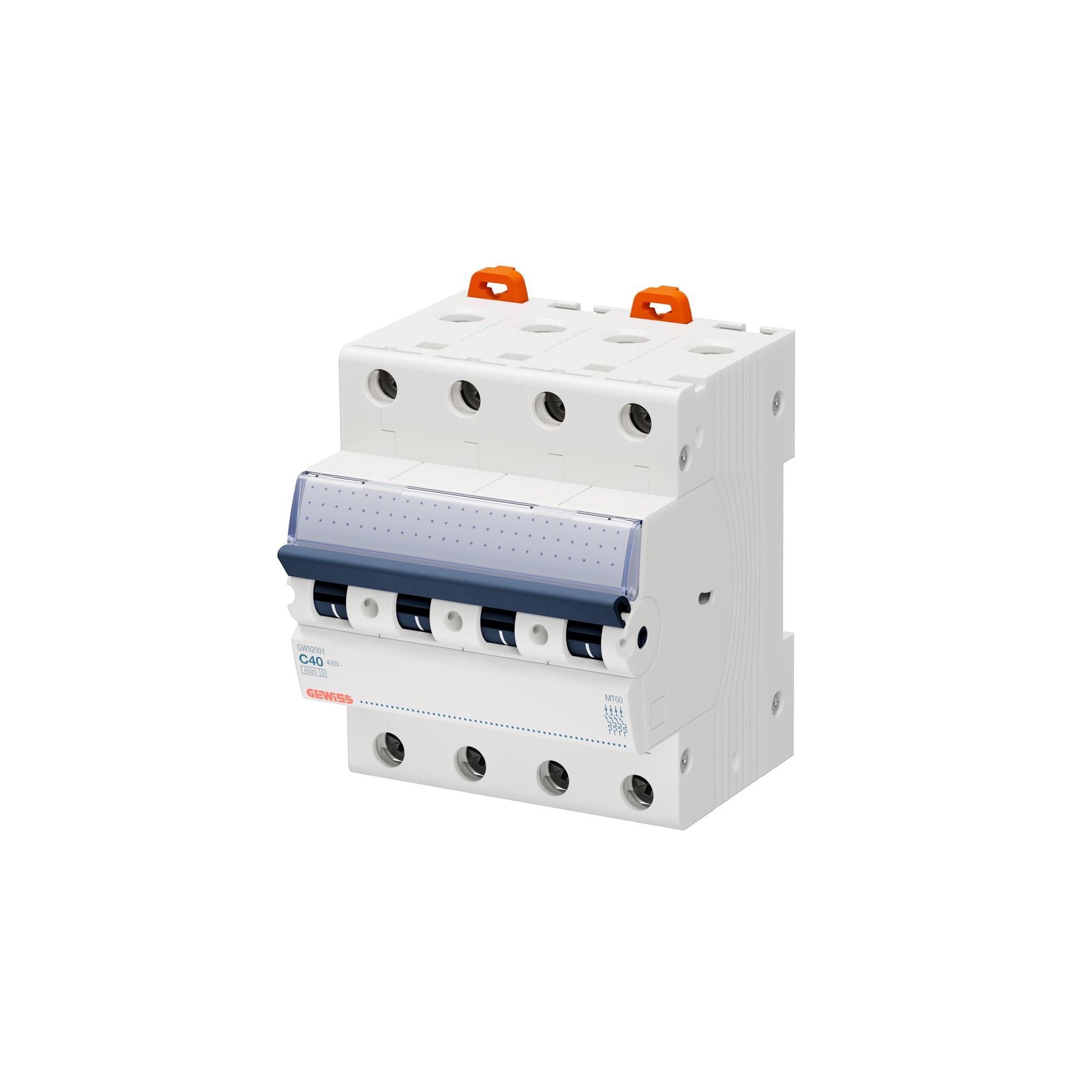 Interruptor automático 4x40A 10kA curva C GW92091 Gewiss — Gewiss
