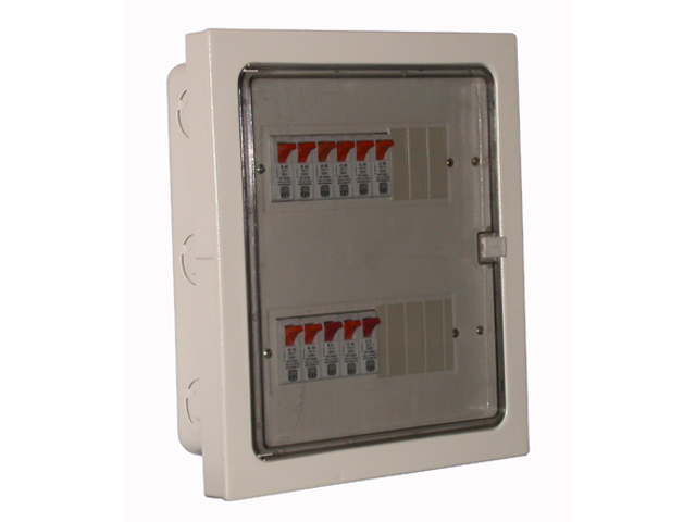 Tablero Metalico Embutir para Muros de Menor Espesor 18 Modulos DIN Puerta Transparente 6782-D 6782-D — Saime — Saime