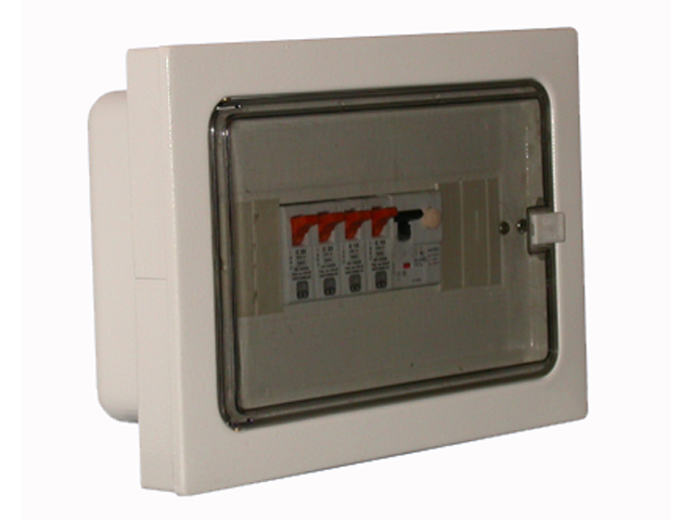 Tablero Metalico Embutir para Muros de Menor Espesor 10 Modulos DIN Puerta Transparente 6772-D 6772-D — Saime — Saime