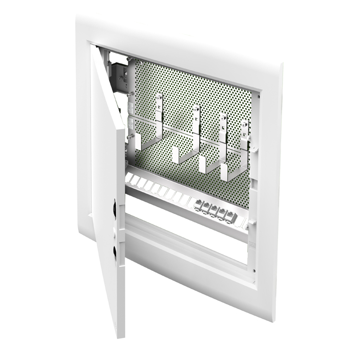 Frontal Caja Distribucion Red Embutida Polimero Libre de Halogenos 505x465x85mm GW40390C — Gewiss — Gewiss
