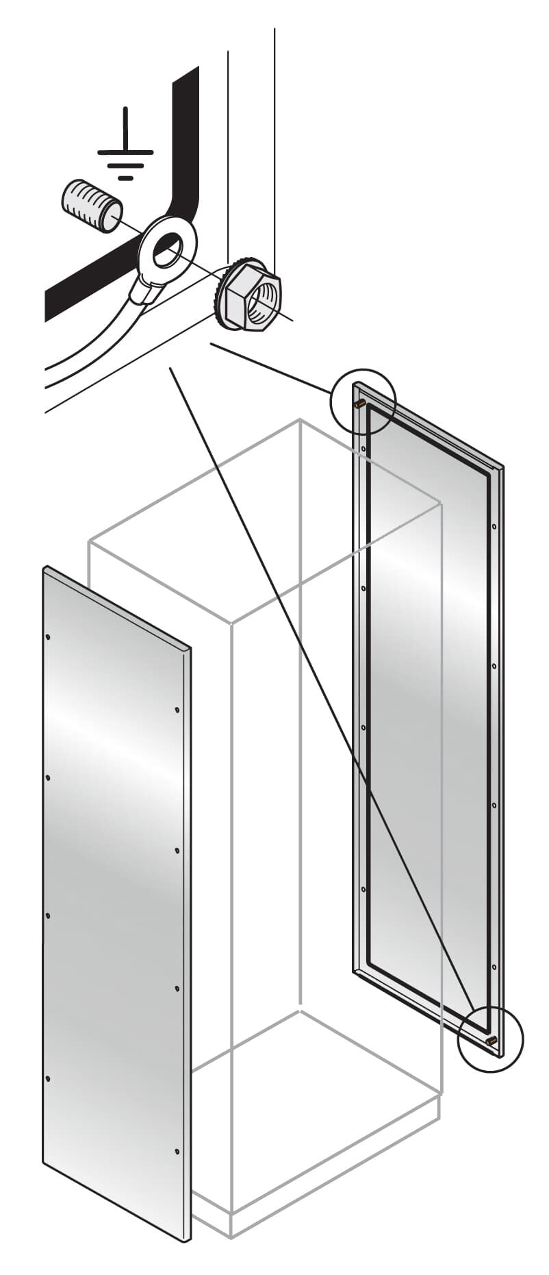 Panel Lateral Ciego 2000x600mm (2UNID.) Inox EL2060X — ABB — ABB