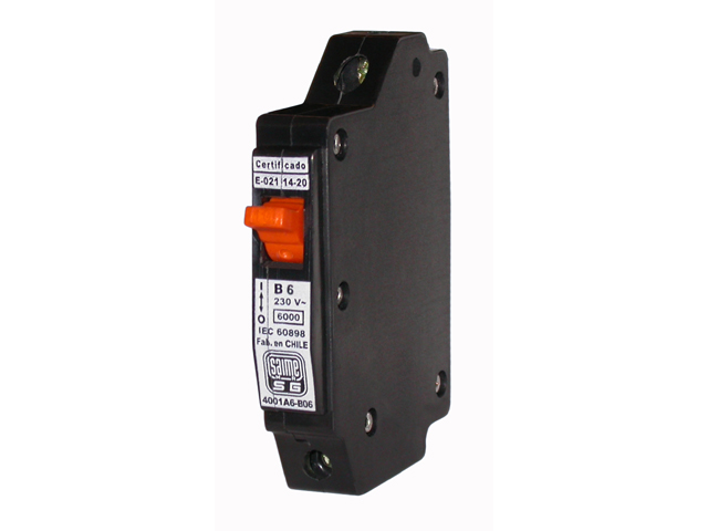 Interruptor automático 1x6A curva B 4001A6-B06 — Saime