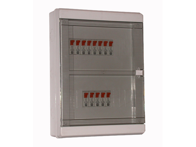Tablero Modular Plastico de Sobreponer IP41, para 22 Modulos DIN Puerta Transparente Art. 6982-D 6982-D — Saime — Saime