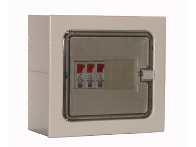 Tablero Metalico Sobreponer IP41, 6 Modulos DIN Caja con Cizalles Puerta Transparente Art. 6842-D 6842-D — Saime — Saime