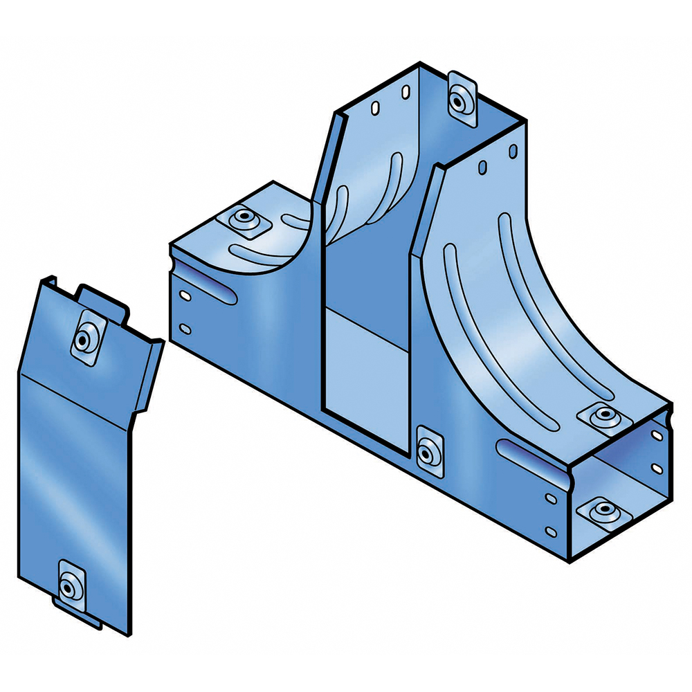 T Vertical Avec Changement de Plan Vers Le Haut 150x75 Ral 5015 344210 P31-DERIVATION — Legrand — Legrand