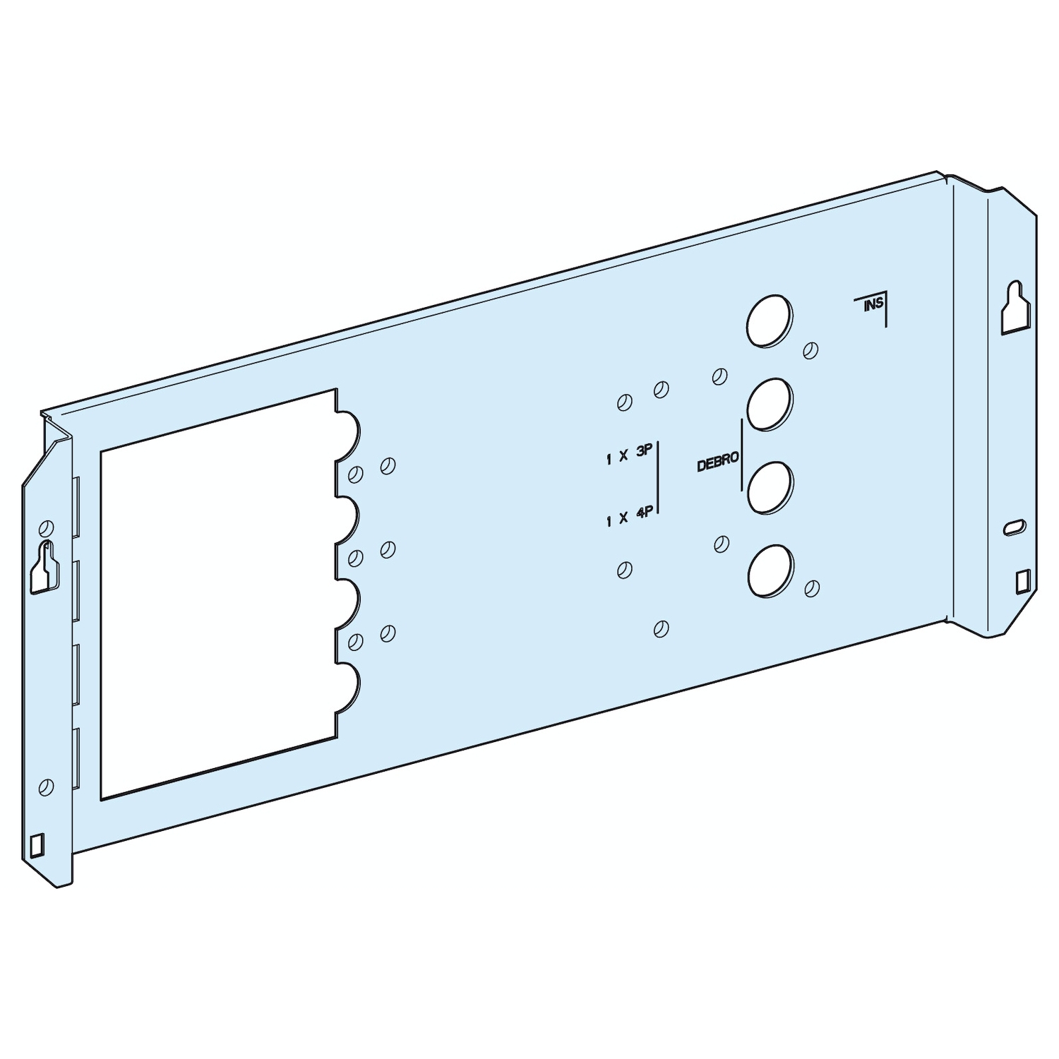 Placa Sop G NSX250 Hor.fijo/zocalo.telem LVS03032 — Schneider Electric — Schneider Electric