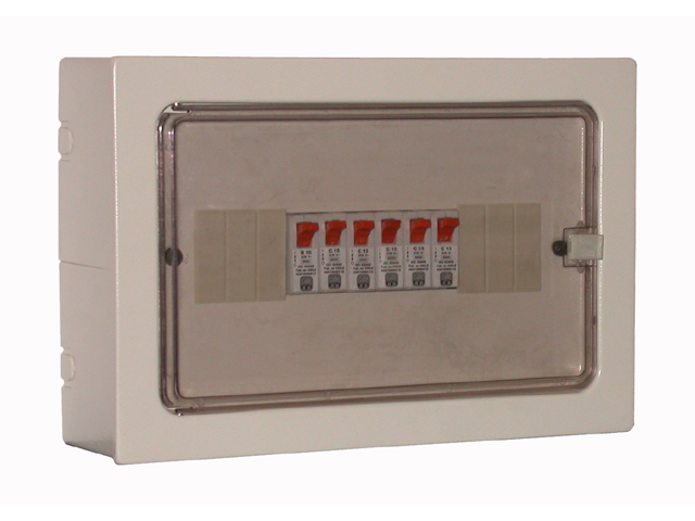 Tablero Metalico Sobreponer IP41, 12 Modulos DIN Caja con Cizalles Puerta Transparente Art. 6872-DM 6872-DM — Saime — Saime