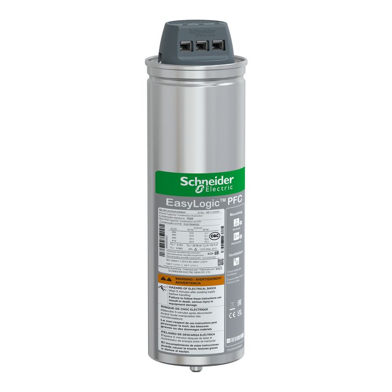 Condensador Varpluscan Standard Duty 25kVAr - 400V BLRCS250A300B40 — Schneider Electric — Schneider Electric
