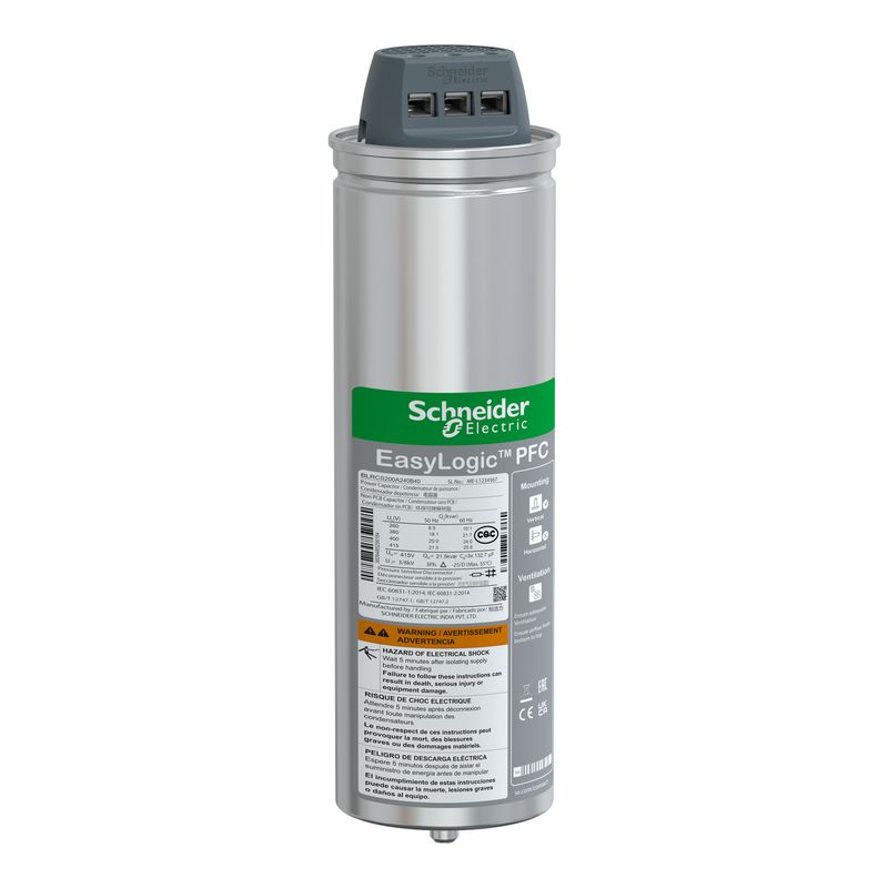 Condensador Varpluscan Standard Duty 20kVAr - 400V BLRCS200A240B40 — Schneider Electric — Schneider Electric