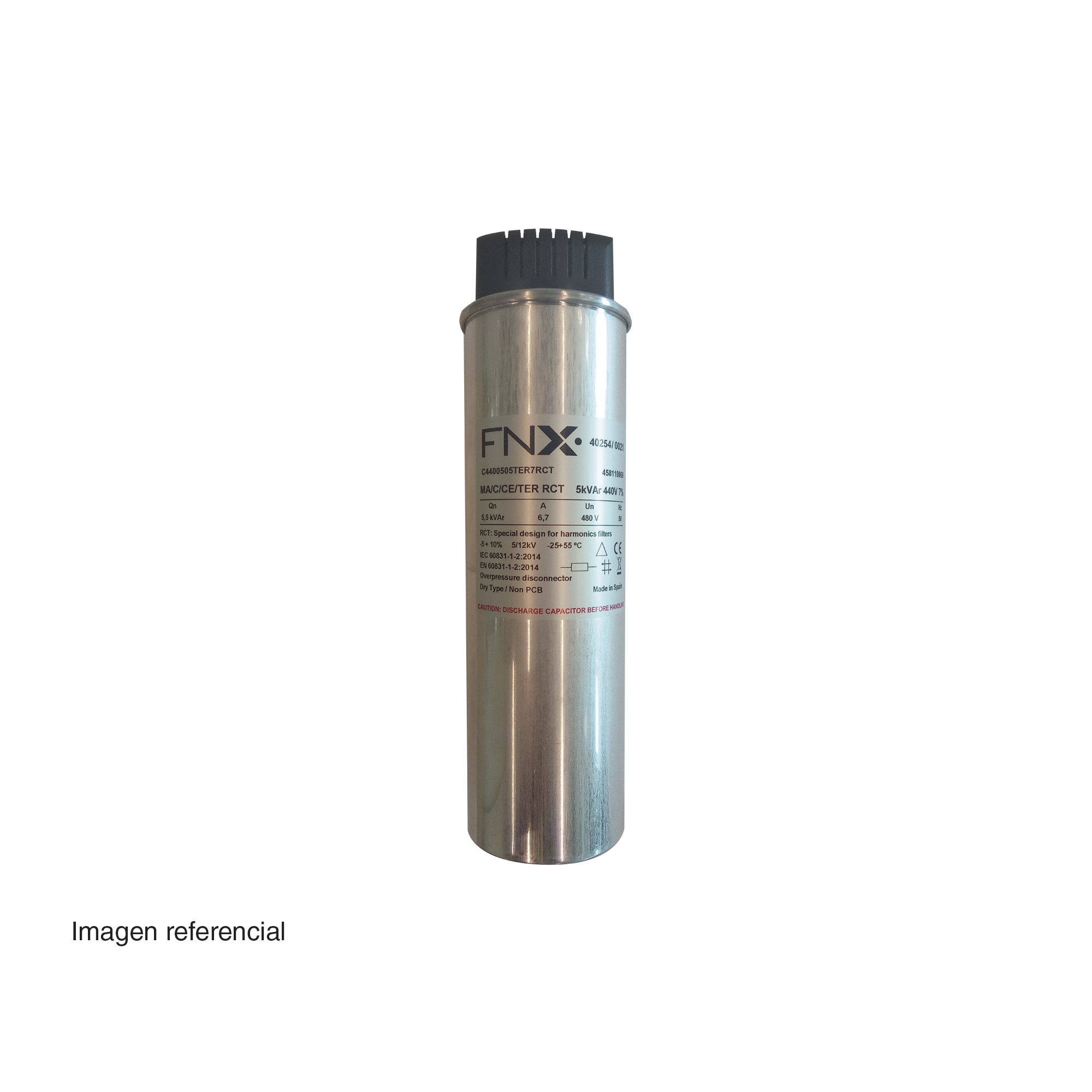 Condensador Trifasico para Filtro Arm. 7 Porc Trif 15kVAr 440V 50Hz 458110869 — FNX — FNX