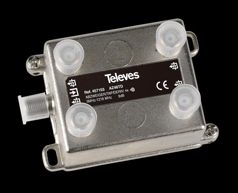 Derivador 5-1218MHz F 4D 8DB Interior 457103 — Televes — Televes