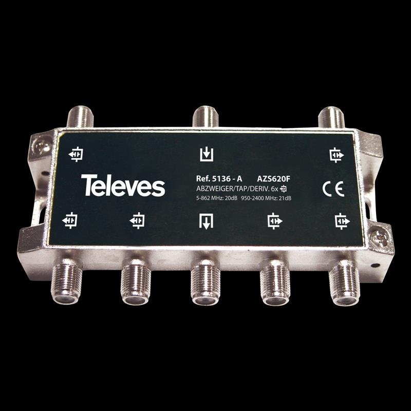 Derivador 5-2400MHz F 6D 21DB Interior ( 5136 — Televes — Televes