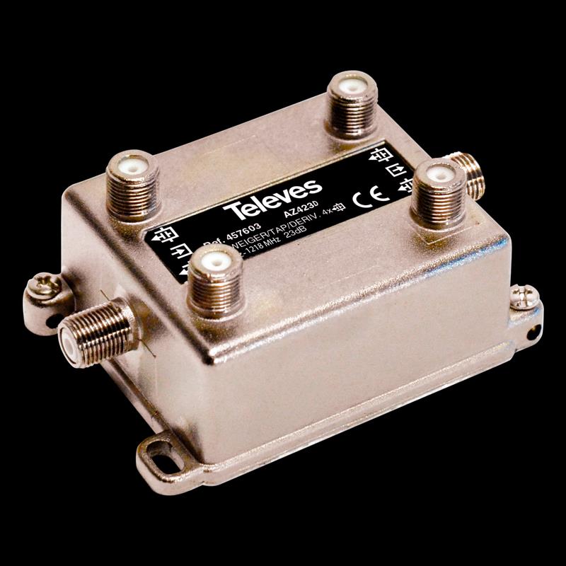 Derivador 5-1218MHz F 4D 23DB Interior 457603 — Televes — Televes