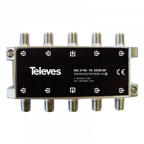 Derivador 5-2400MHz F 8D 19DB Interior ( 5146 — Televes — Televes