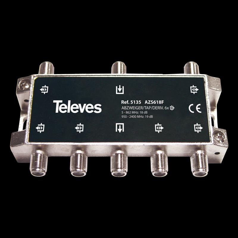 Derivador 5-2400MHz F 6D 19DB Interior ( 5135 — Televes — Televes