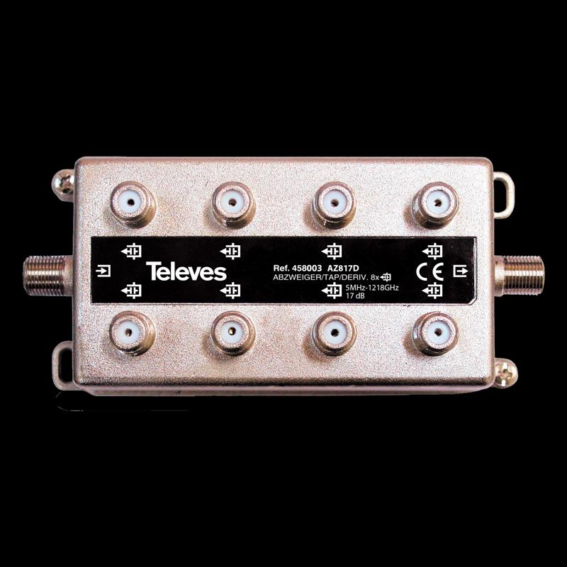 Derivador 5-1218MHz F 8D 17DB Interior 458003 — Televes — Televes