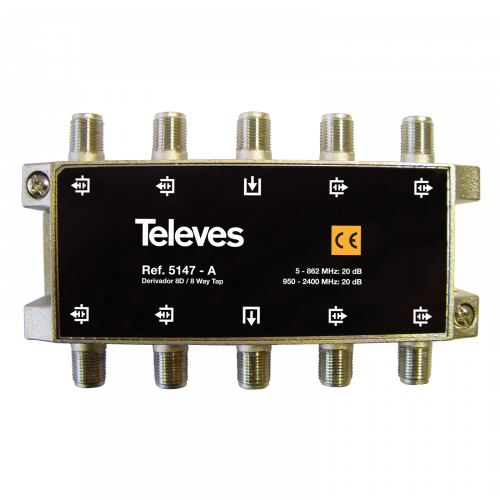 Derivador 5-2400MHz F 8D 20DB Interior ( 5147 — Televes — Televes