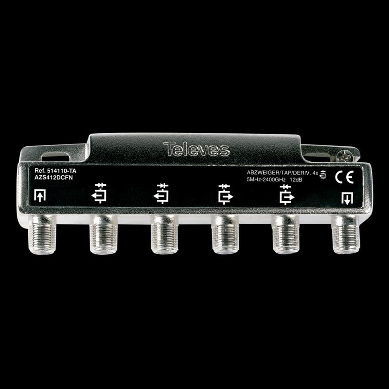 Derivador 5-2400MHz F 4D 12DB Interior C 514110 — Televes — Televes