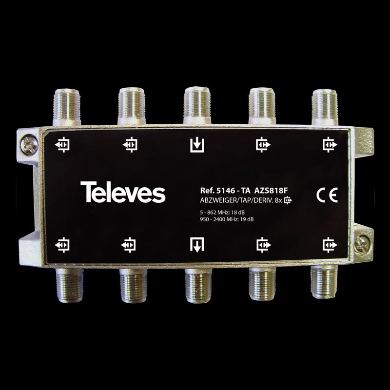 Derivador 5-2400MHz F 4D 29DB Interior C 514510 — Televes — Televes
