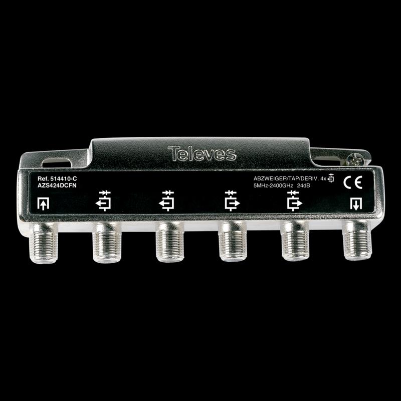 Derivador 5-2400MHz F 4D 24DB Interior C 514410 — Televes — Televes