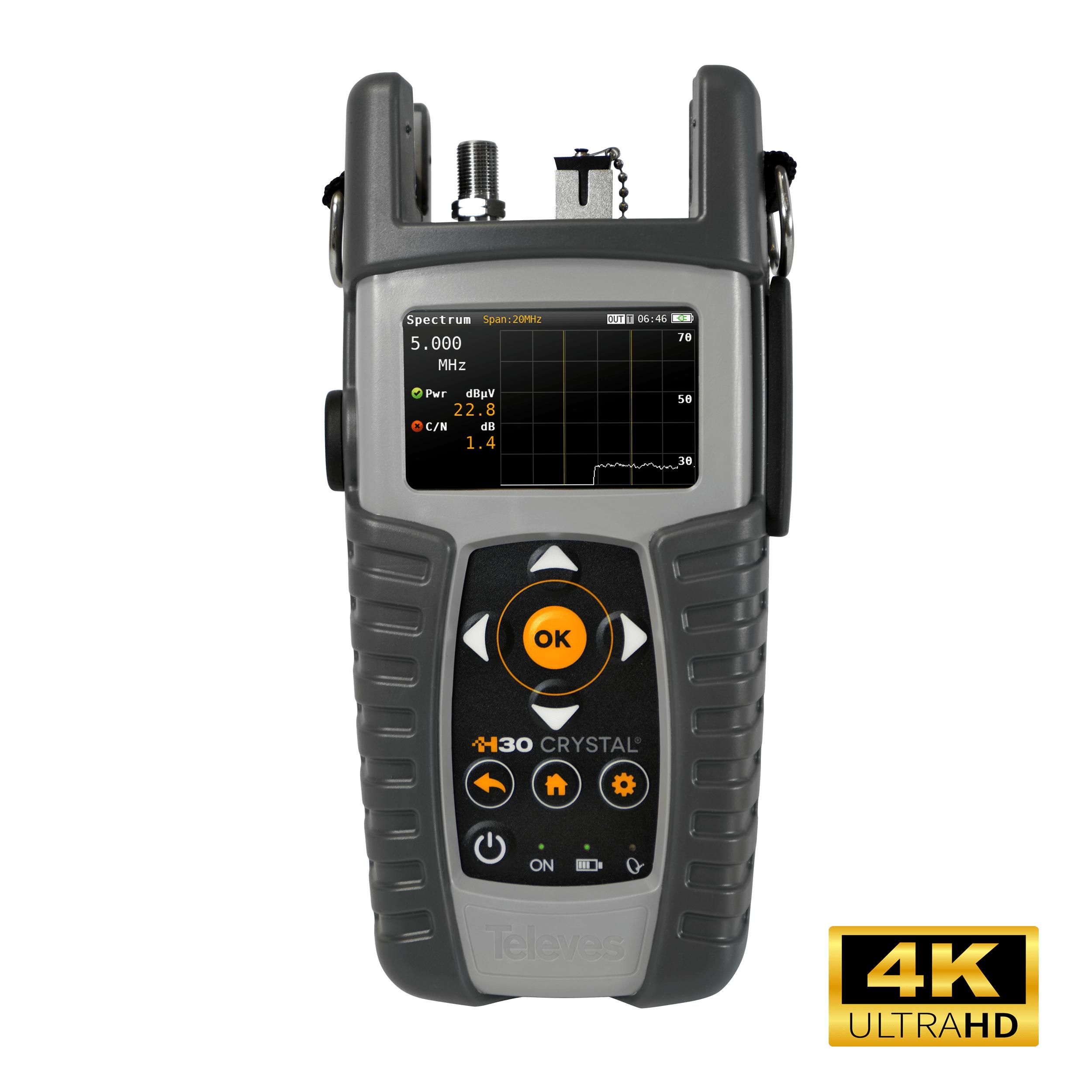Medidor de Campo H30Crystal: DVB-S/S2 + Isdb-t/tb, F.o 593661 — Televes — Televes