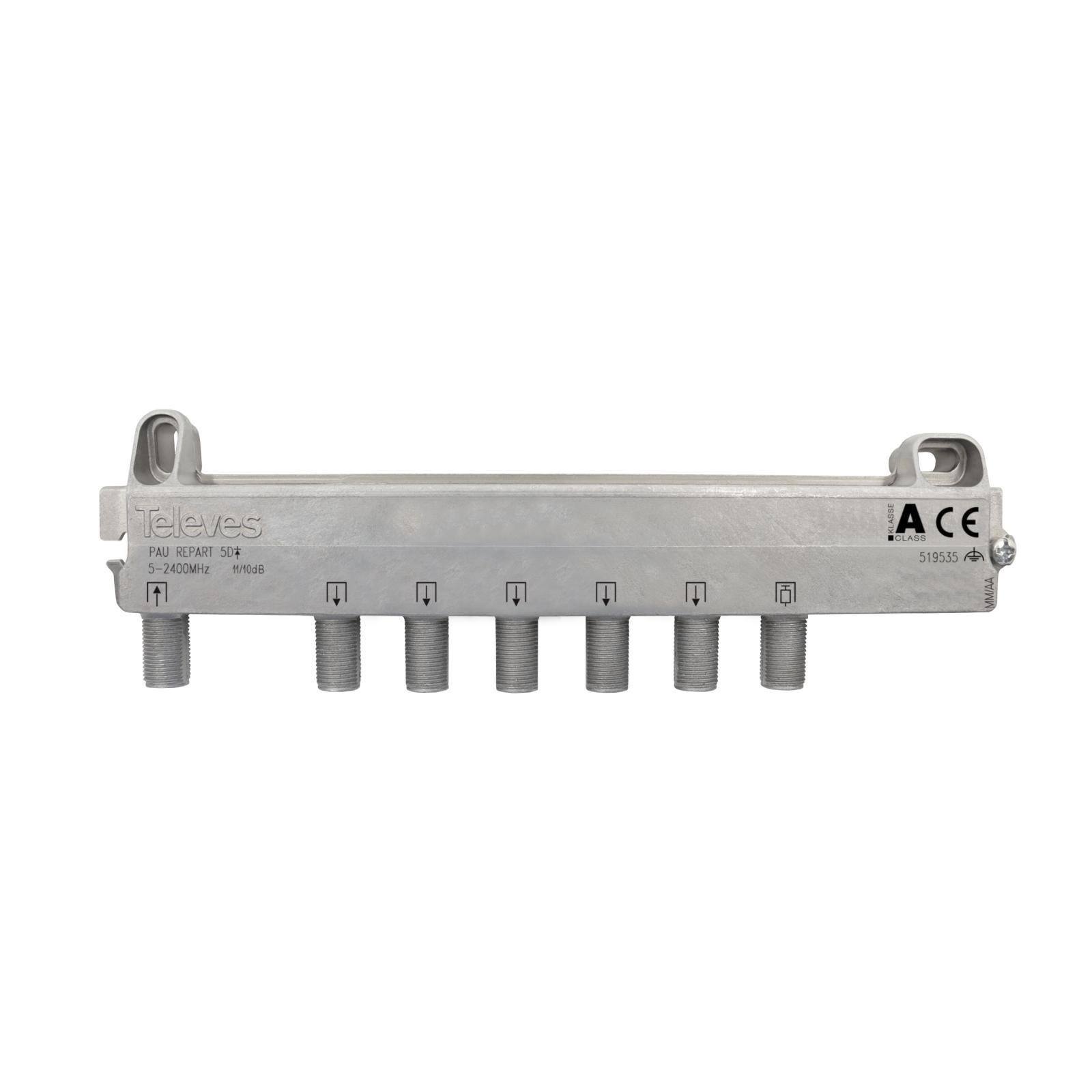 Repartidor 5-2400MHz F 5D 10/12DB Interior + Pau Zamak 519535 — Televes — Televes