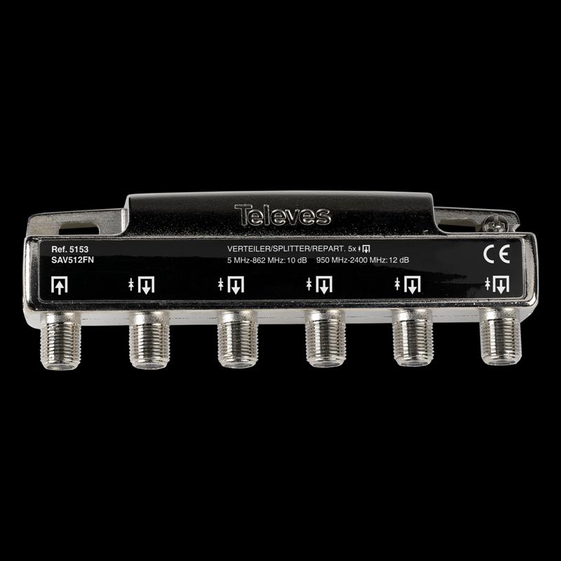 Repartidor 5-2400MHz F 5D 10/12DB Interi 5153 — Televes — Televes