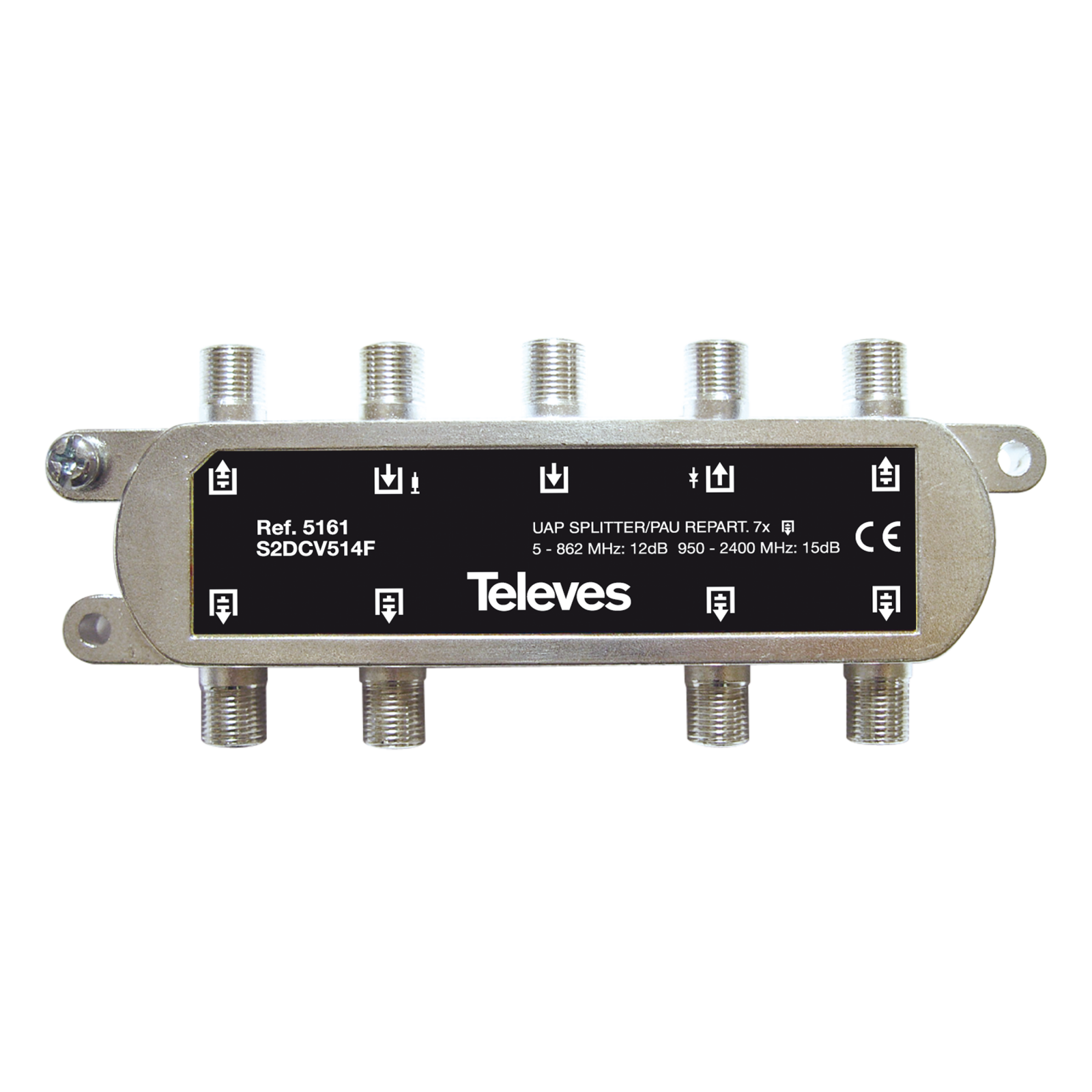 Repartidor 5-2400MHz F 7D 12/14DB Interi 5161 — Televes — Televes