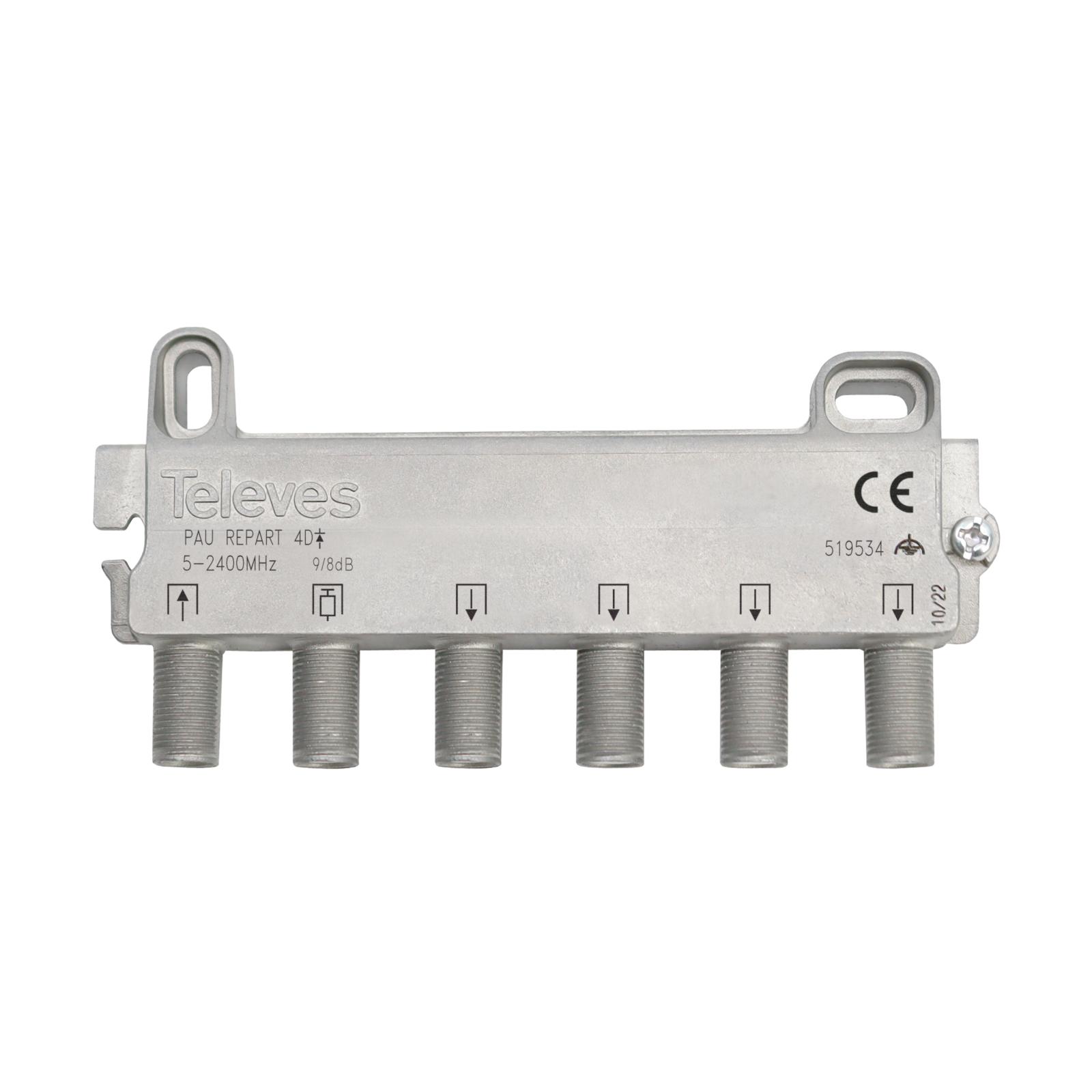 Repartidor PAU 5-2400MHZ F 4D 8/9DB 519534 Televes — Televes