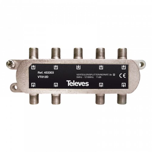 Repartidor 5-1218MHz F 8D 11DB Interior 453303 — Televes — Televes