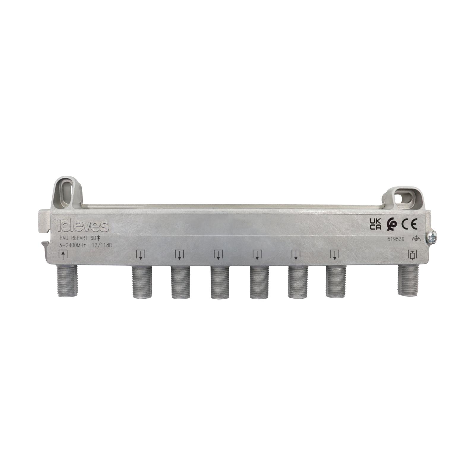 Repartidor 5-2400MHz F 6D 12/11DB Interior Zamak 519536 — Televes — Televes