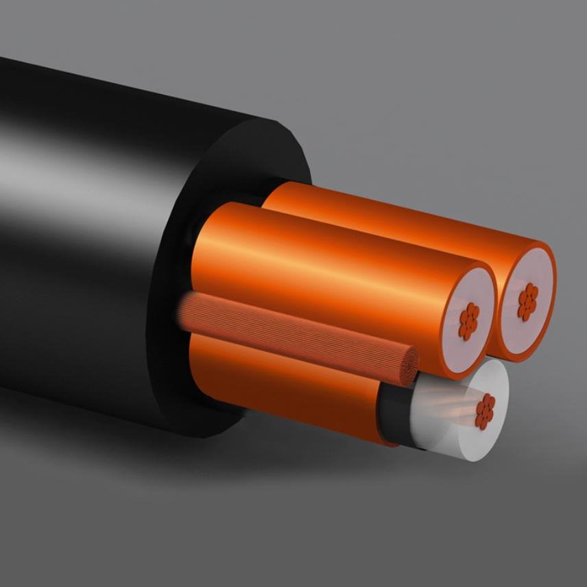Cable Libre de Halogenos 5kV 3x4+1x4AWG (Cta Az-ne-rj) Ng 10053852 — Nexans — Nexans