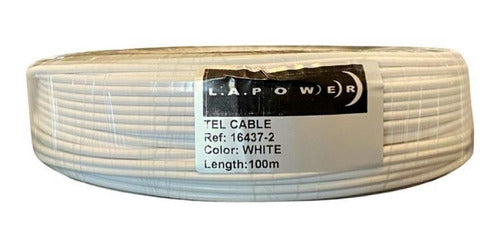 Cable Telefónico 4 Pines 100M Blanco (16437-2)