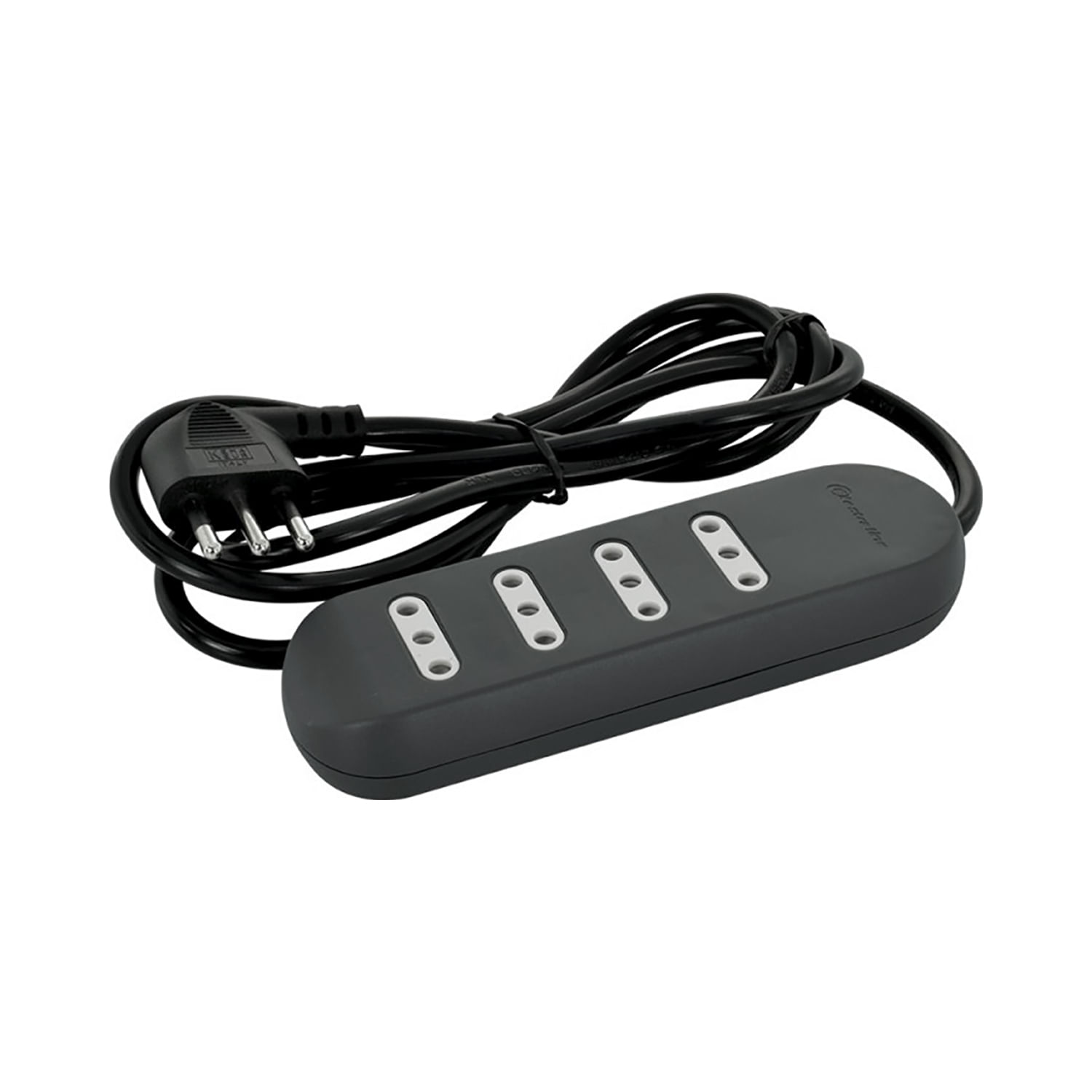 Alargador 4 Tomas 2P+T 10A 250V 3 Mts Negro 7600201 Lexo (105255) — LEXO