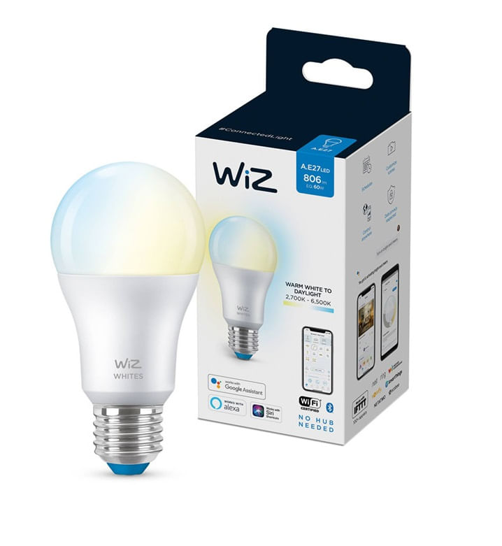 Ampolleta LED A60 Wifi WIZ 9W E27 806lm CALIDA — Philips