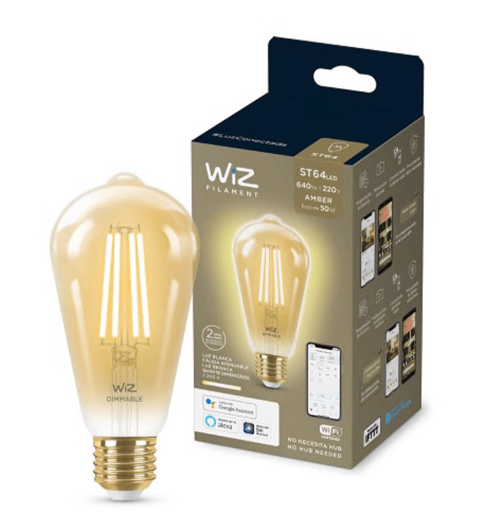 Ampolleta LED Vintage Wifi WIZ 6.9W E27 640lm 111712 — Philips